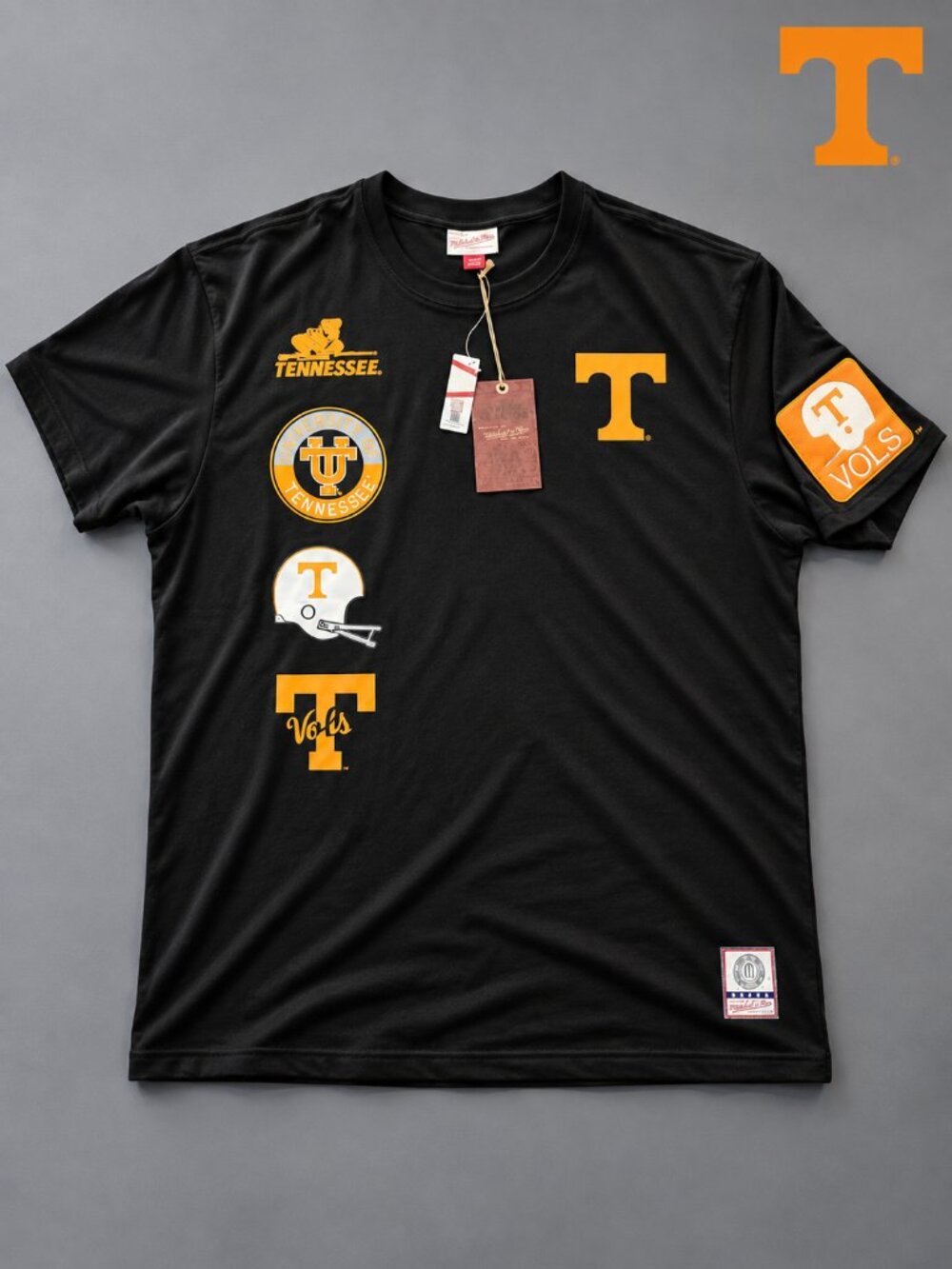 Mitchell & Ness Tennessee Volunteers Double Clutch Tee Black 2XL NWT